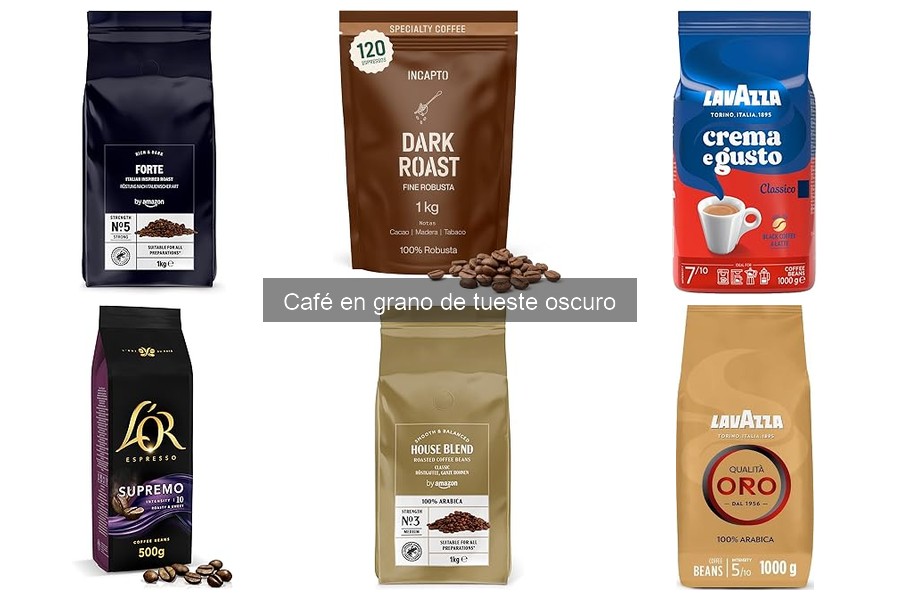 Características del café en grano de tueste oscuro