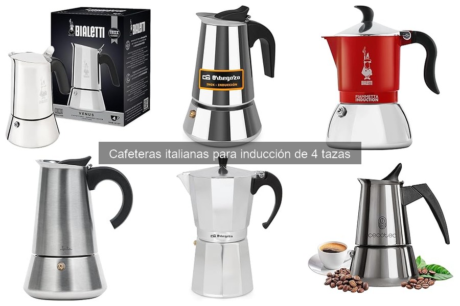 Cómo usar una cafetera italiana de inducción de 4 tazas