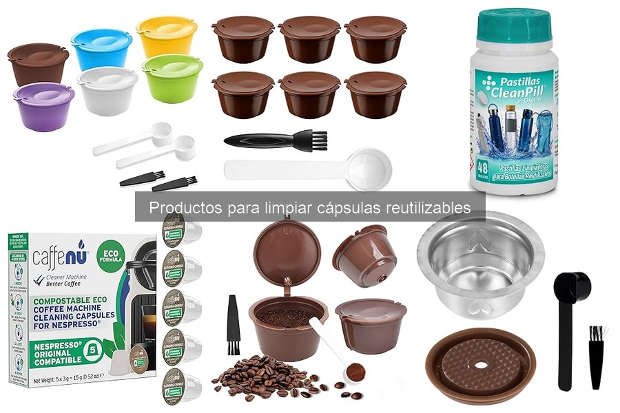 Comparativa de productos para limpiar cápsulas reutilizables
