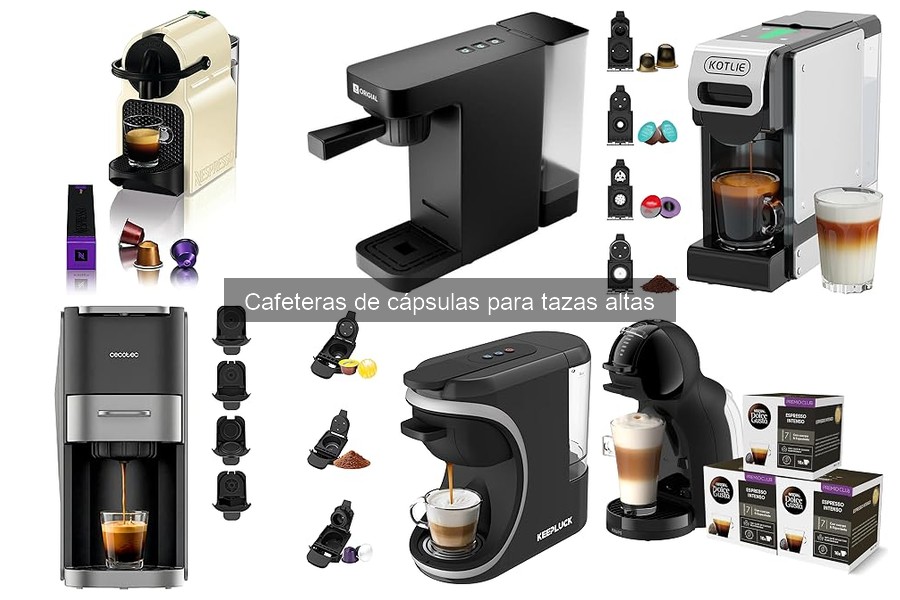 Dónde comprar cafeteras de cápsulas para tazas altas baratas
