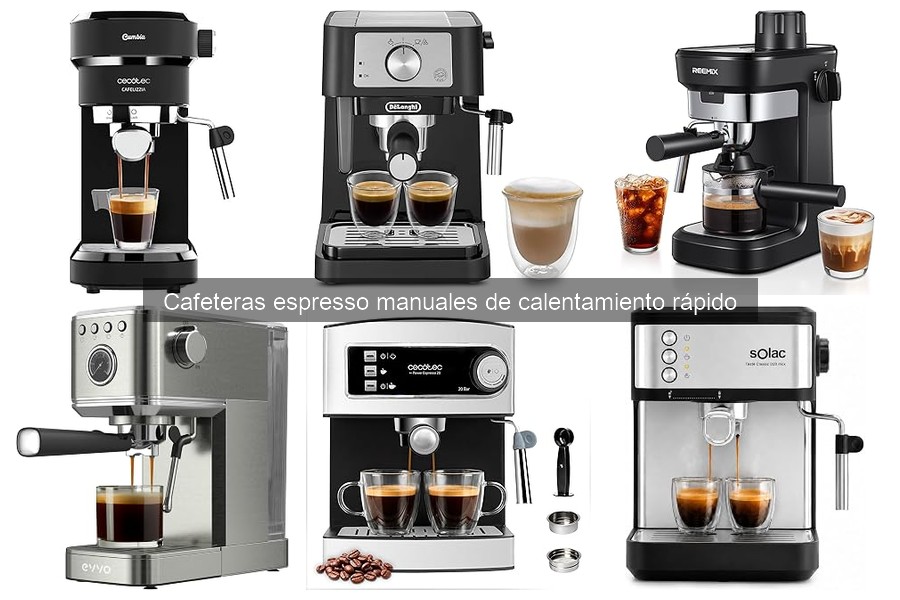 Guía de compra de cafeteras espresso manuales de calentamiento rápido