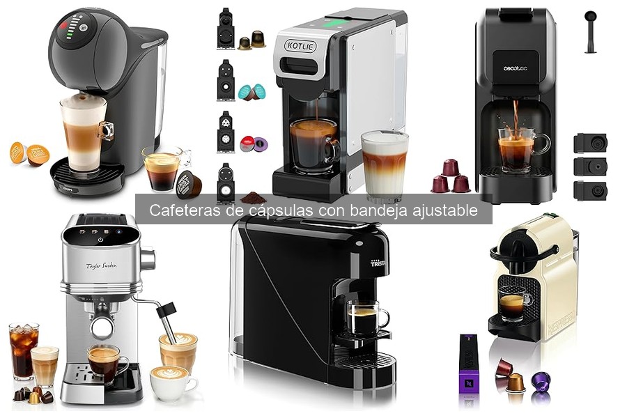 Mejores cafeteras de cápsulas con bandeja ajustable para 2026