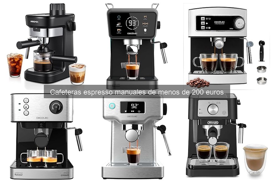 Mejores cafeteras espresso manuales por menos de 200 euros