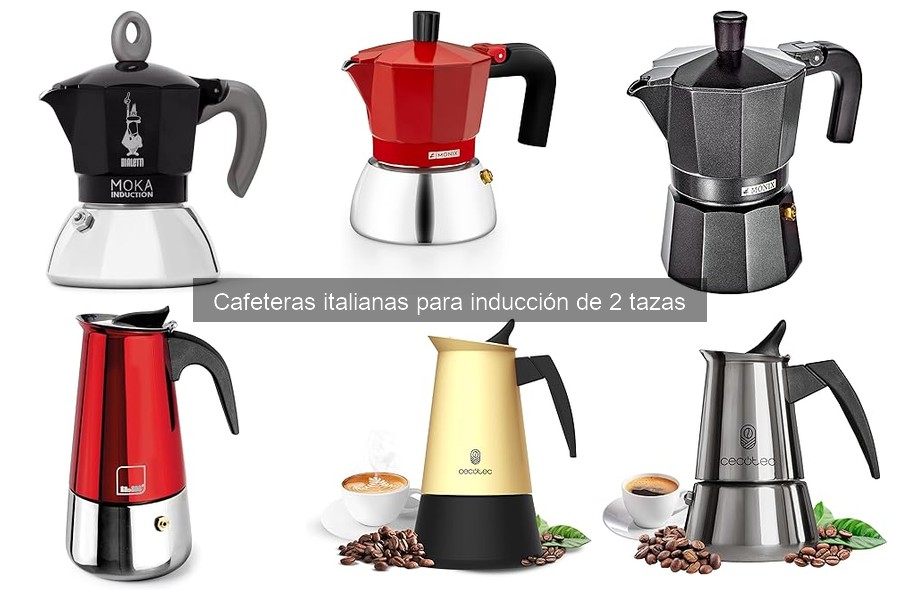 Mejores cafeteras italianas de inducción para 2 tazas en 2026
