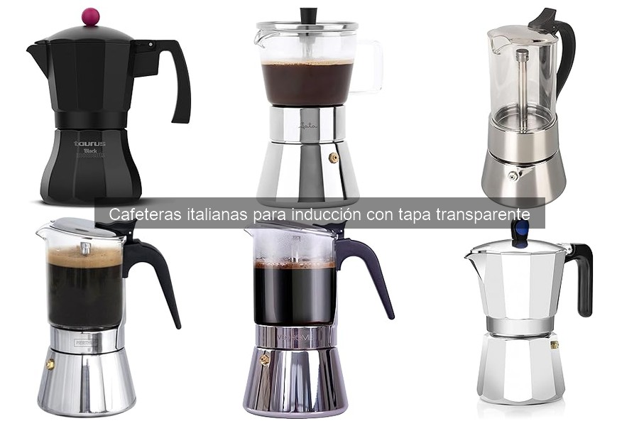 Mejores cafeteras italianas para inducción con tapa transparente 2023