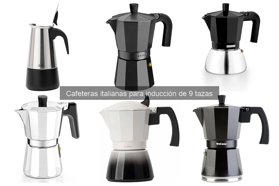 Mejores cafeteras italianas para inducción de 9 tazas en 2023