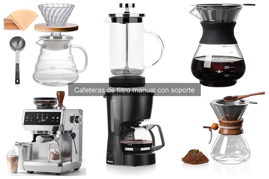 ¿Qué es una cafetera de filtro manual con soporte?