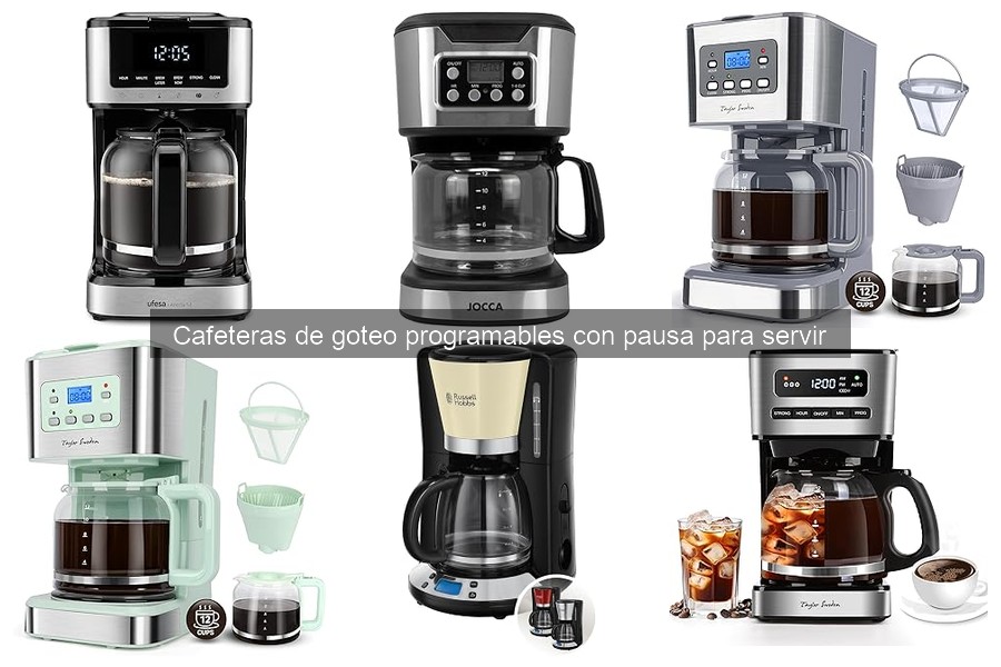 ¿Qué es una cafetera de goteo programable con pausa para servir?
