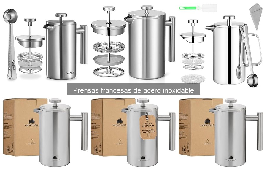 ¿Qué es una prensa francesa de acero inoxidable y sus beneficios?