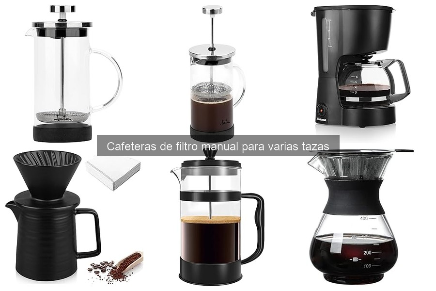 Qué son las cafeteras de filtro manual para varias tazas